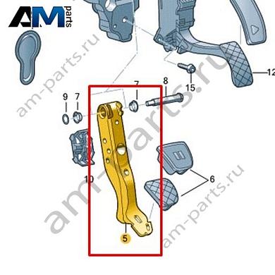 Педаль тормоза VAG 1N4723151AКупить педаль тормоза 1N4723151A для Фольксваген/Ауди/Шкода на выгодных условиях