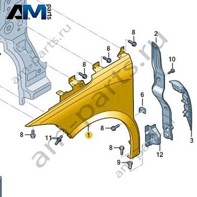 Переднее левое крыло Volkswagen id-Buzz 2023-2024 1T3821105AКупить переднее левое крыло 1T3821105A на Фольксваген id-Buzz 2023-2024- спец. Цена