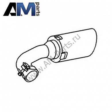 Накладка концевика трубы круглая полированная правая Туарег (2003-2010) 7P6253682R