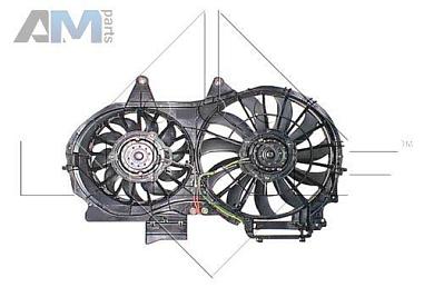Вентилятор системы охлаждения 400W NRF (47205) Audi A4 (B7) 2005-2009 1.6/1.8 (102/163 л.с.)