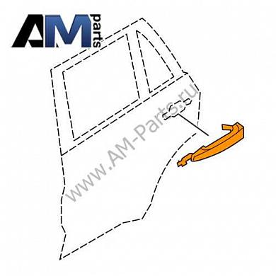 Ручка задней двери левая BMW X1 F48 51217396307
