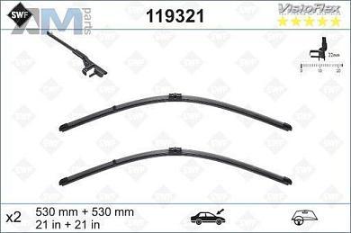 Комплект щеток стеклоочистителя (119321) SWF для Skoda 3U (2001-2008)