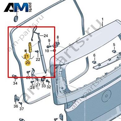 Опора газового упора Volkswagen id-Buzz 2023-2024 1T3827435Купить опору газового упора 1T3827435 для Фольксваген id-Buzz 2023-2024 на выгодных условиях