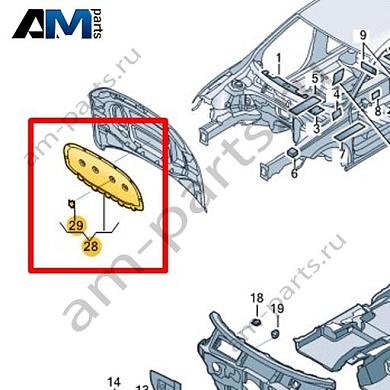 Шумоизоляция капота Volkswagen Jetta VII 2020-2024 17A863831Купить шумоизоляцию капота 17A863831 для Фольксваген Джетта VII 2020-2024- выгодные цены