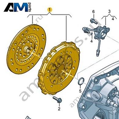 Комплект сцепления (диск/корзина) VAG 06K141015MКупить комплект сцепления (диск/корзина) 06K141015M для Фольксваген/Ауди/Шкода- спец. Цена
