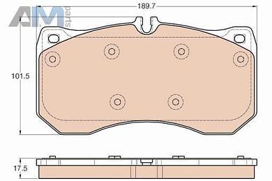 Передние тормозные колодки TRW GDB1996 на Audi A7 (4G) 2011-2018