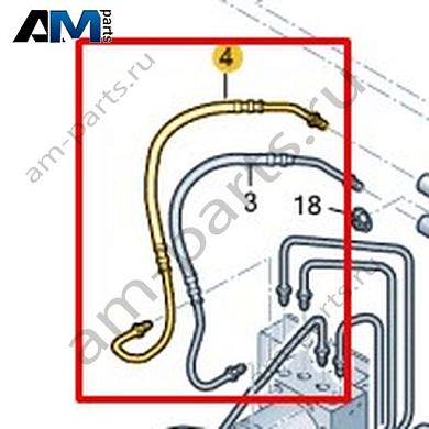 Тормозная трубка Volkswagen AMAROK 2017-2022 2H3614740AКупить тормозную трубку 2H3614740A для Фольксваген Амараок 2017-2022- минимальная цена