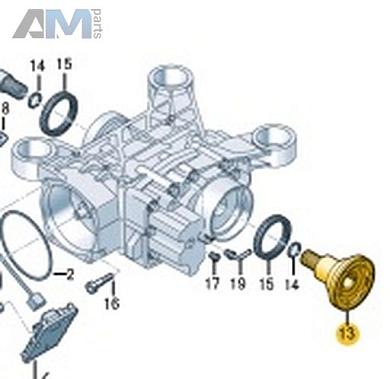 Вал с фланцем VAG 02D525351LКупить вал с фланцем 02D525351L для Фольксваген/Ауди/Шкода на выгодных условиях