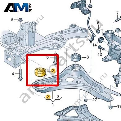 Сайлентблок Volkswagen id3 2020-2024 1EA407182DКупить сайлентблок 1EA407182D на Фольксваген id3 2020-2024- гарантия наличия