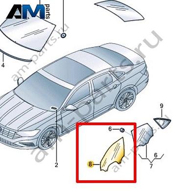 Стекло двери переднее левое Volkswagen Jetta VII 2020-2024 17A845201AКупить стекло двери переднее левое 17A845201A на Фольксваген Джетта VII 2020-2024- гарантия наличия