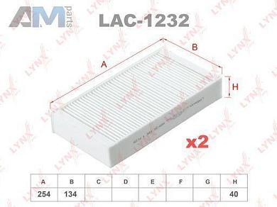 Фильтр салонный (комплект 2 шт.) LYNX для Mercedes R 280/300/320 CDI LAC-1232