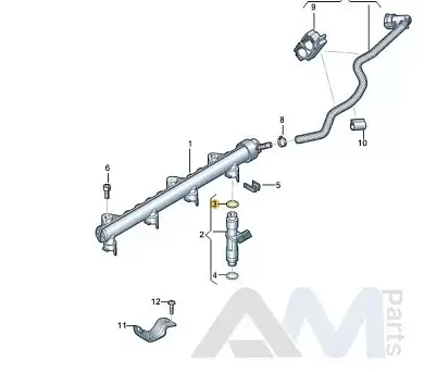Уплотнитель форсунки низ 04E906907B  Skoda Octavia A7 рестайлинг 1.6SRE (110 л.с.)