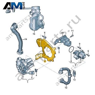Кронштейн насоса VAG 04E131085DКупить кронштейн насоса 04E131085D для Фольксваген/Ауди/Шкода- выгодные цены