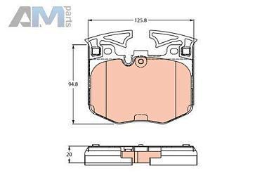 Передние тормозные колодки (GDB2260) TRW для BMW 7 Серии (G11)