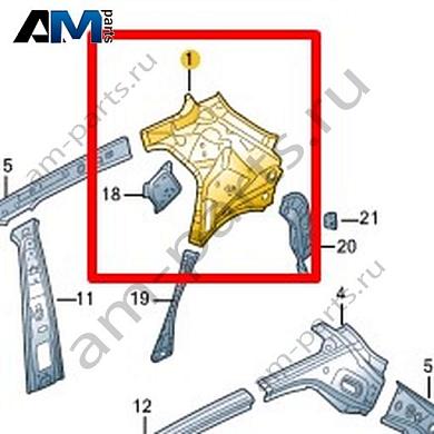 Боковина (внутренняя часть) Volkswagen T-Roc Cross 2019-2024 2GM809406BКупить боковину (внутреннюю часть) 2GM809406B для Фольксваген Т-рок Кросс 2019-2024- спец. Цена