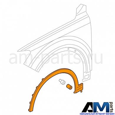 Накладка колесной арки передней левая на Audi Q8 4M8853717BGRU
