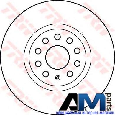 Передние тормозные диски TRW DF4464S для Volkswagen Jetta VA3