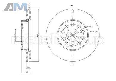 Передние тормозные диски CIFAM 8001767C Audi A3 (8V) 2012-2020