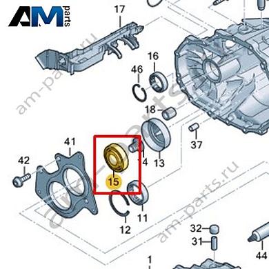 Радиальный шарикоподшипник VAG 0CS311733BКупить радиальный шарикоподшипник 0CS311733B для Фольксваген/Ауди/Шкода- акция