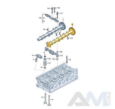 Распредвал впускной 4-6 цил. 059109007DQ Volkswagen Touareg III (2018-2023) 2.0TFSI
