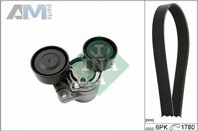 Комплект ремня с натяжителем (INA) 529051010 для BMW 5 серия (F10) 2011-2013 530d