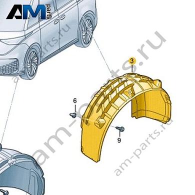 Пластмассовый Подкрылок Volkswagen id-Buzz 2023-2024 1T3810971Купить пластмассовый Подкрылок 1T3810971 для Фольксваген id-Buzz 2023-2024- бесплатная доставка
