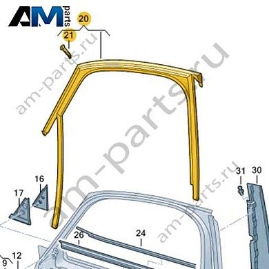 Направляющая стекла Volkswagen id3 2020-2024 10A837440BКупить направляющие стекла 10A837440B на Фольксваген id3 2020-2024- акция