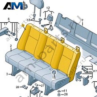 Подушка спинки с обивкой Volkswagen Crafter 2012-2016 2E0885805FКупить подушку спинки с обивкой 2E0885805F для Фольксваген Крафтер 2012-2016- бесплатная доставка