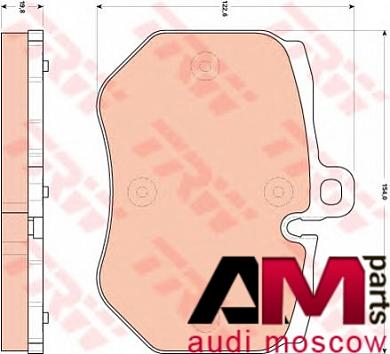 Керамические передние тормозные колодки Ауди Q7 (4L) GDB1848 TRW