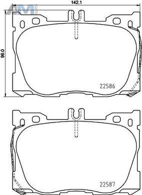 Передние тормозные колодки (P50139) BREMBO на Mercedes E-Class W213 E350d