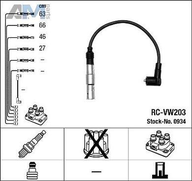 Комплект высоковольтных проводов NGK (0934) на Volkswagen Passat B6 (2005-2011) 1.6BSE (102л.с.)