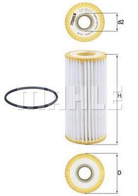 Масляный фильтр KNECHT для Тигуан II (2020-2025) 2.0 TSI OX1217D