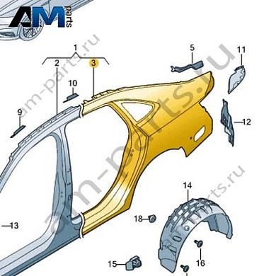 Отрезная деталь (боковина) Volkswagen Jetta VII 2020-2024 17A809844Купить отрезную деталь (боковина) 17A809844 на Фольксваген Джетта VII 2020-2024 по минимальной цене