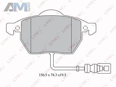 Колодки тормозные передние LYNX для Golf IV 1997-2005 BD-1212