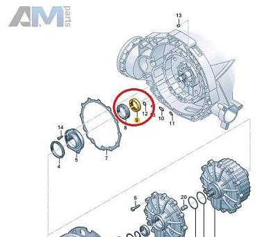 Направляющая втулка КП 0CK141170A Audi A6 (C8) 2018-2025 0CJ/0CK (7-АКП DSG)