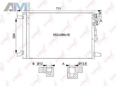 Радиатор кондиционера RC0111 (LYNXauto) для автомобилей VAGКупить радиатор кондиционера RC0111 производства LYNXauto для Фольксваген/Ауди/Шкода на выгодных условиях