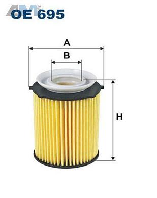 Масляный фильтр OE695 FILTRON для Мерседес GLB 220/250