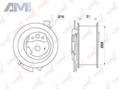 Ролик натяжной ГРМ LYNX для Tiguan (2012-2016) 2.0 TDI (110/140/170 л.с.) CFFD, CLJA, CBAB, CFFB, CBBB, CFGB, PB-1246