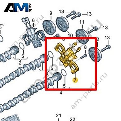 Корпус регуляторов фаз ГРМ VAG 07P109204CКупить корпус регуляторов фаз ГРМ 07P109204C Фольксваген/Ауди/Шкода- гарантия наличия