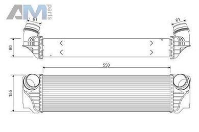 Интеркуллер (VALEO) 818367 для BMW 5 серия (F10) 2011-2013 520d B47