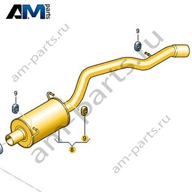 Задний глушитель Volkswagen AMAROK 2017-2022 2H6253181CКупить задний глушитель 2H6253181C на Фольксваген Амараок 2017-2022 по минимальной цене