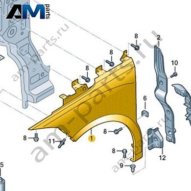 Переднее правое крыло Volkswagen id-Buzz 2023-2024 1T3821106AКупить переднее правое крыло 1T3821106A Фольксваген id-Buzz 2023-2024- выгодные цены