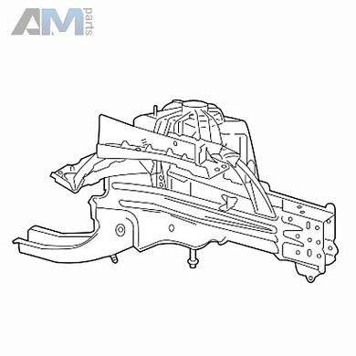 Лонжерон правый на Mercedes C W205 (2014-2023) A2056208800