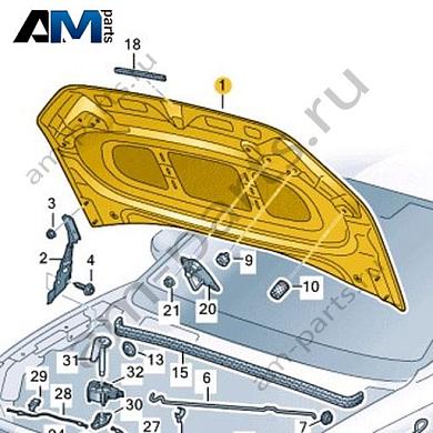 Капот Volkswagen Taigo 2022-2024 2G7823031BКупить капот 2G7823031B Фольксваген Тайго 2022-2024- спец. Цена