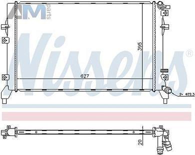 Радиатор охлаждения двигателя NISSENS (65315) на Volkswagen Tiguan I рестайлинг 1.4TSI