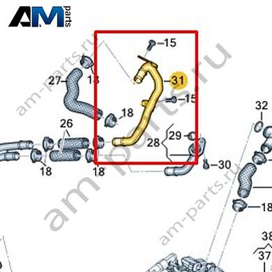 Трубопровод системы охлаждения VAG 059121668BКупить трубопровод системы охлаждения 059121668B Фольксваген/Ауди/Шкода- спец. Цена