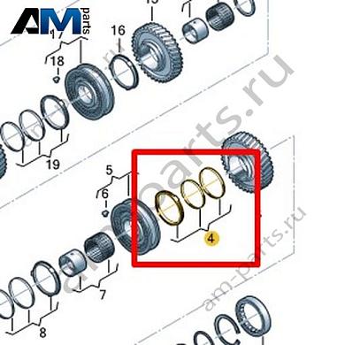 Комплект колец синхронизатора VAG 0CK311283Купить комплект колец синхронизатора 0CK311283 на Фольксваген/Ауди/Шкоду- спец. Цена