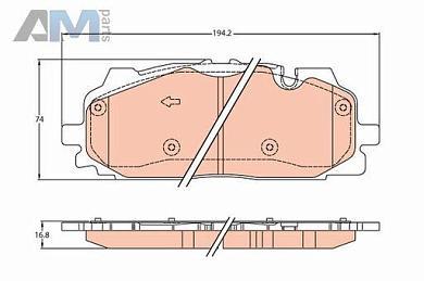 Передние тормозные колодки TRW GDB2158 на Volkswagen Touareg III (2018-2023)