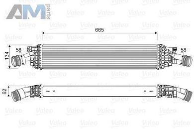 Радиатор турбины VALEO (818601) Audi A4 (B8) 2008-2012 1.8/2.0TSI