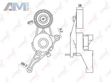 Натяжной ролик ремня генератора PT3041 (LYNXauto) для автомобилей VAGЗаказать натяжной ролик ремня генератора PT3041 производства LYNXauto для Фольксваген/Ауди/Шкода на выгодных условиях